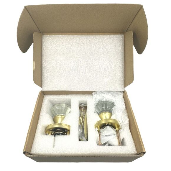 Crystal & Gold Tone Door Knob - Set of 2 - Picture 4 of 4